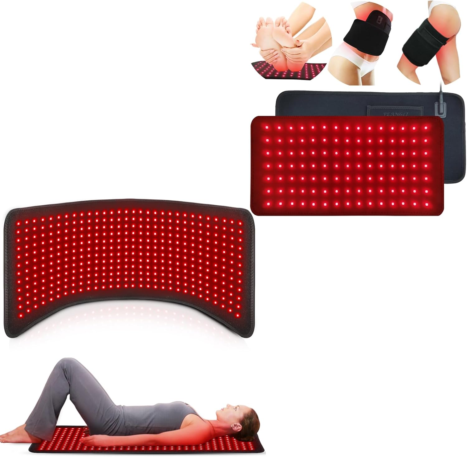 Red Light Therapy Pad, Infrared Light Therapy XLarge Pad Wrap for Whole Body, Pain Relief, Stress Relax, Recovery, Gift for Parents