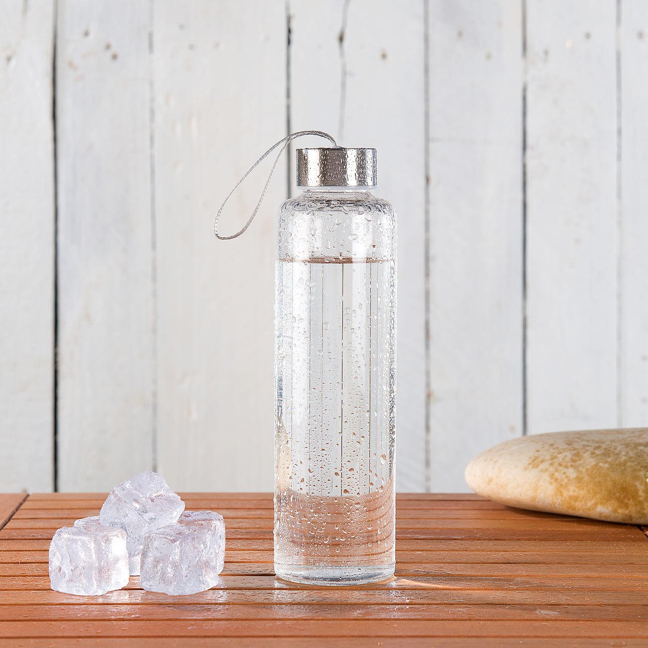 PEARL Trinkflasche für Outdoor: 6er-Set Trinkflaschen aus Borosilikat-Glas, je 550 ml (Trinkflasche spülmaschinenfest, mit robustem Glas, Borosilikatglas)