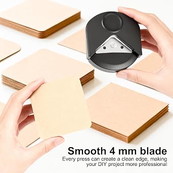 2 PcsCorner Rounder Punch, 4mm Corner Punch Cutter, Corner Cutters for Crafting, Professional Portable Paper Round Corners for Home Office DIY Crafts Postcard Scrapbook