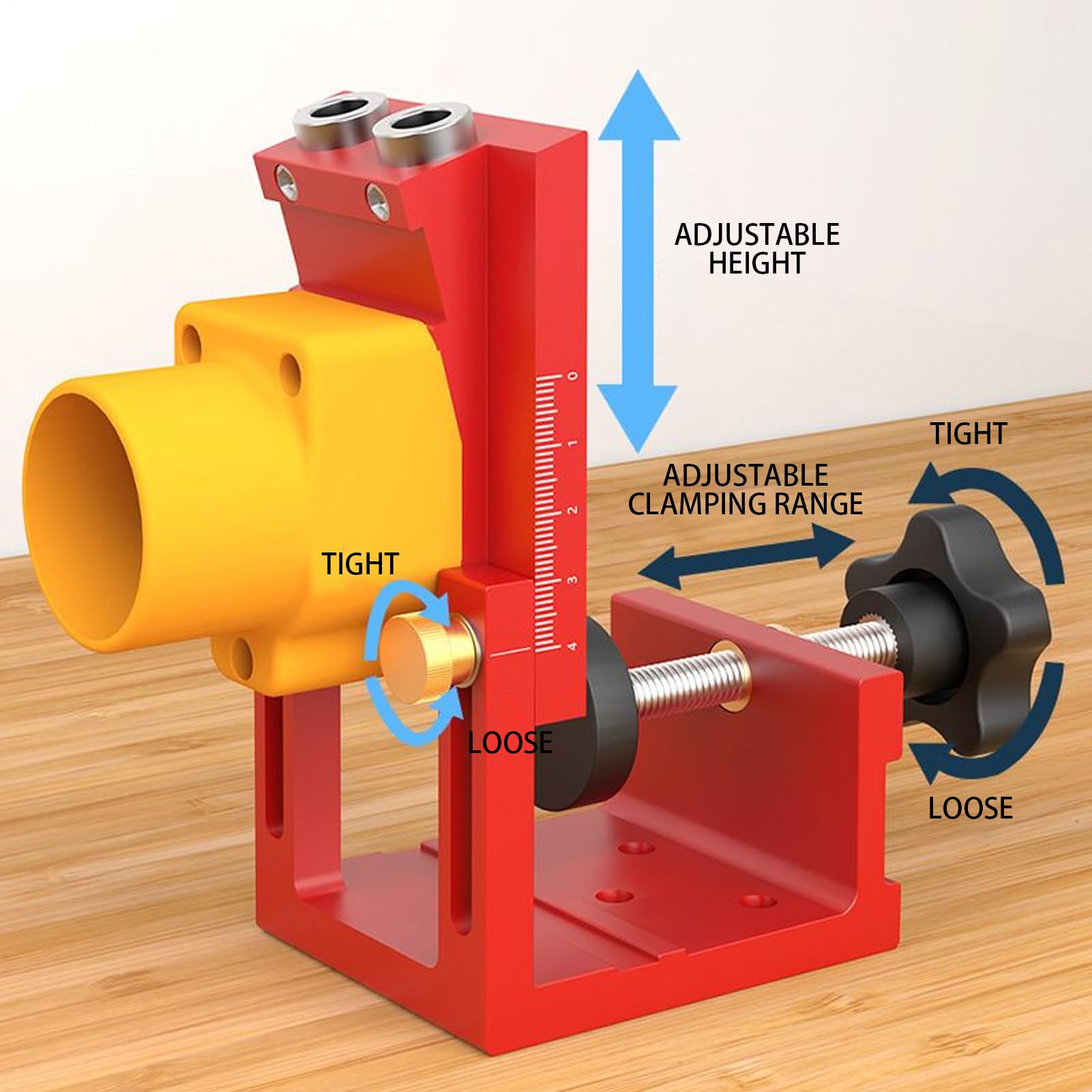 Plantilla Para Hardware De Gabinetes Ayuda De Carpintería Ajustable | Dispositivo Para Taladro De Madera Para Construcción Ensamblaje Reparación Metalurgia Y Mejoras Del
