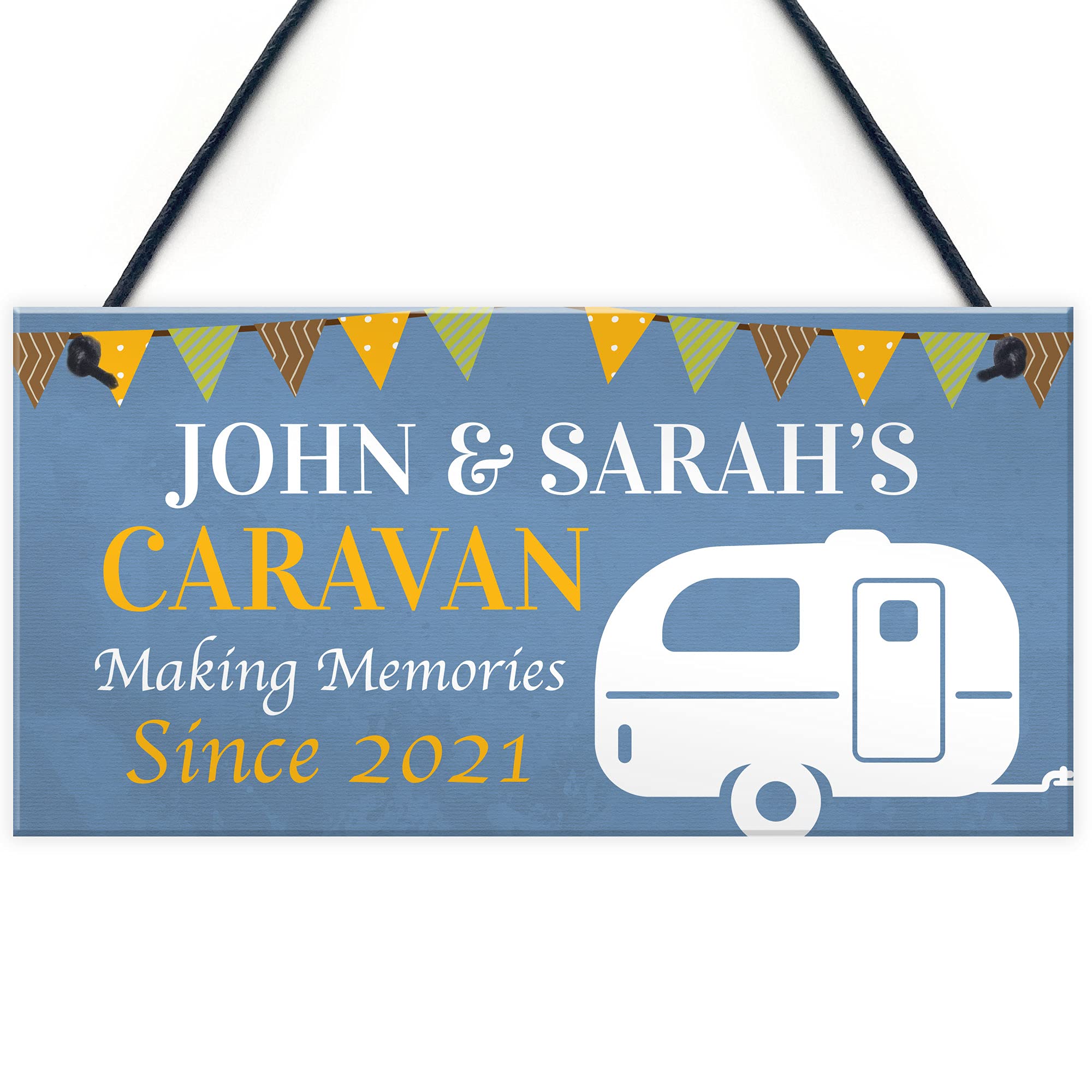 Novelty Caravan Sign Hanging Door Plaque Personalised Caravan Accessories