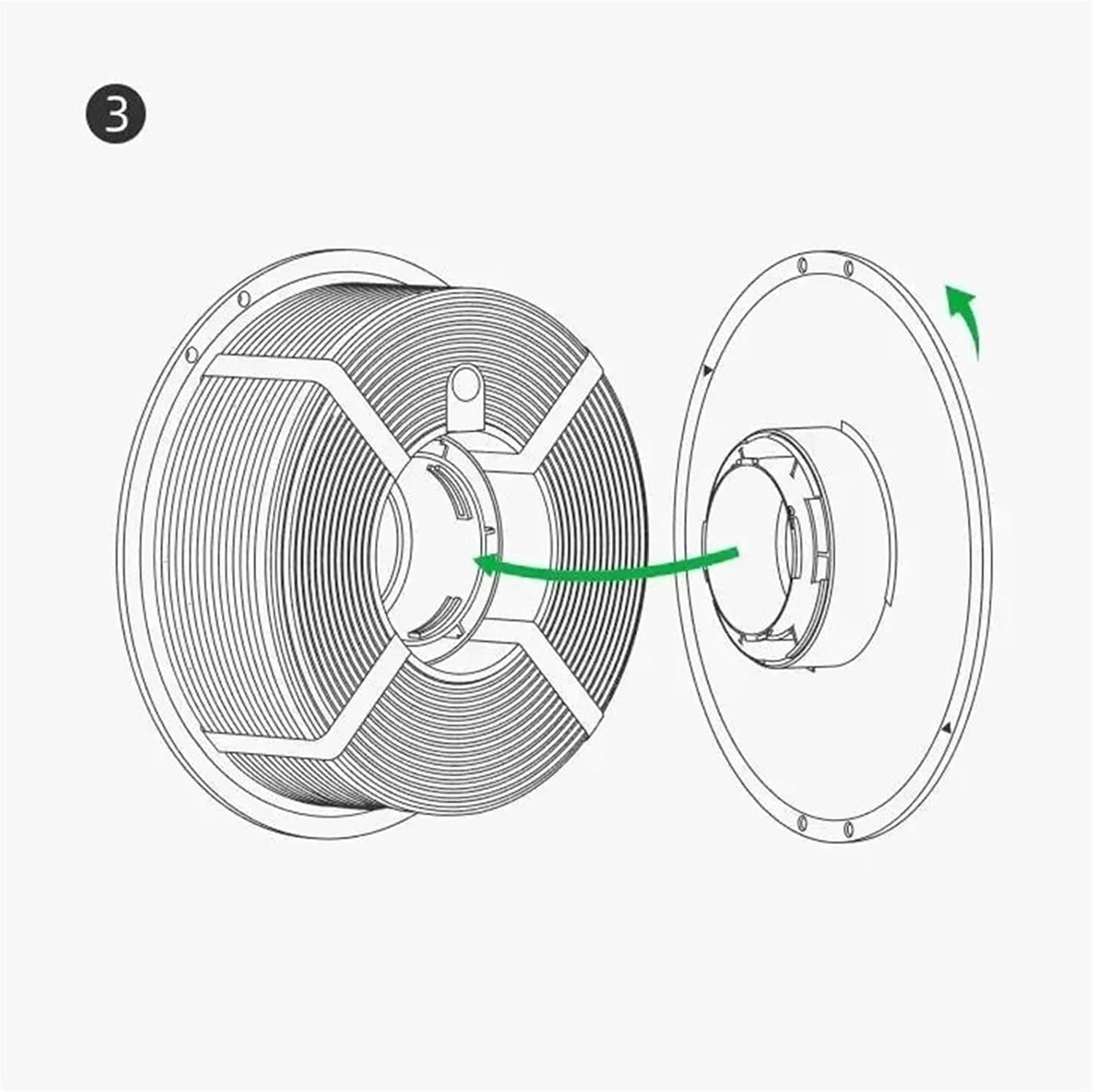 For bambuLab 3D Printer Reusable Spools High Temperature Material Rack For ABS ASA PA6-GF ABS-GF Filament