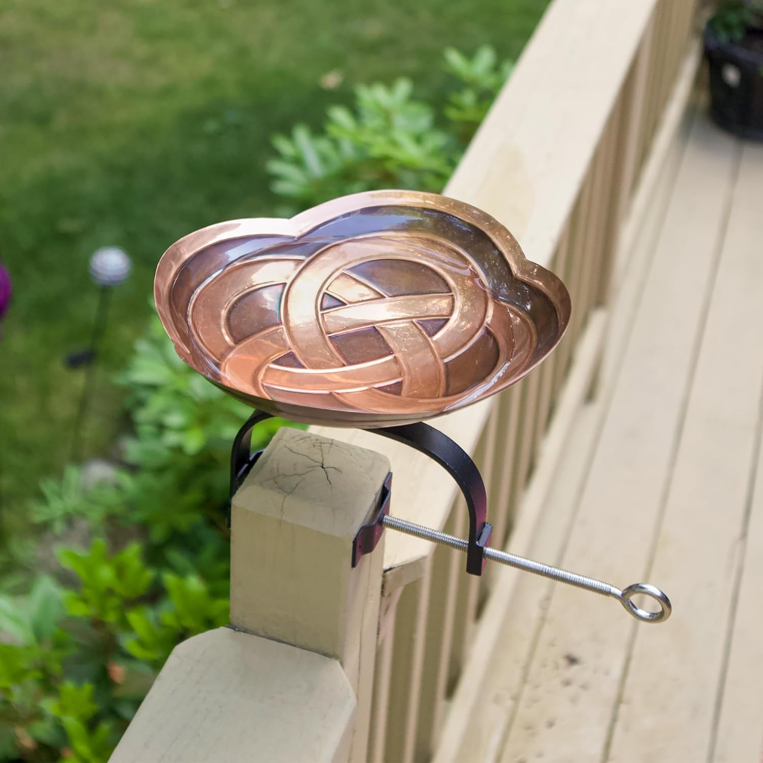 Dara Knot Birdbath- Over Rail Bracket