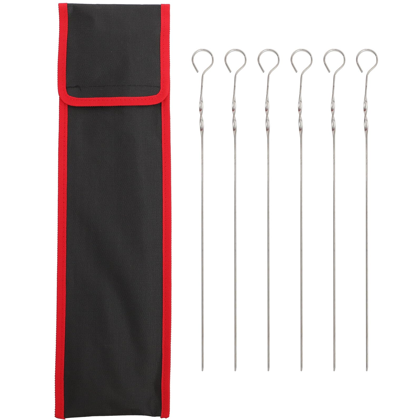 JECOMPRIS Waterproof Oxford Cloth Skewer Storage Bag for Grill Utensils, Easy to Carry and Clean, for Camping and Barbecues, Stylish Outdoor BBQ Tool Organizer Pouch