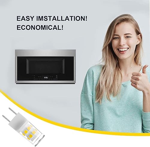 Miniatura 4 de Bombilla LED G8, bombillas de microondas de 20 W debajo del capó de repuesto para horno microondas GE Samsung, sustituye a WB25X10019, luz blanca
