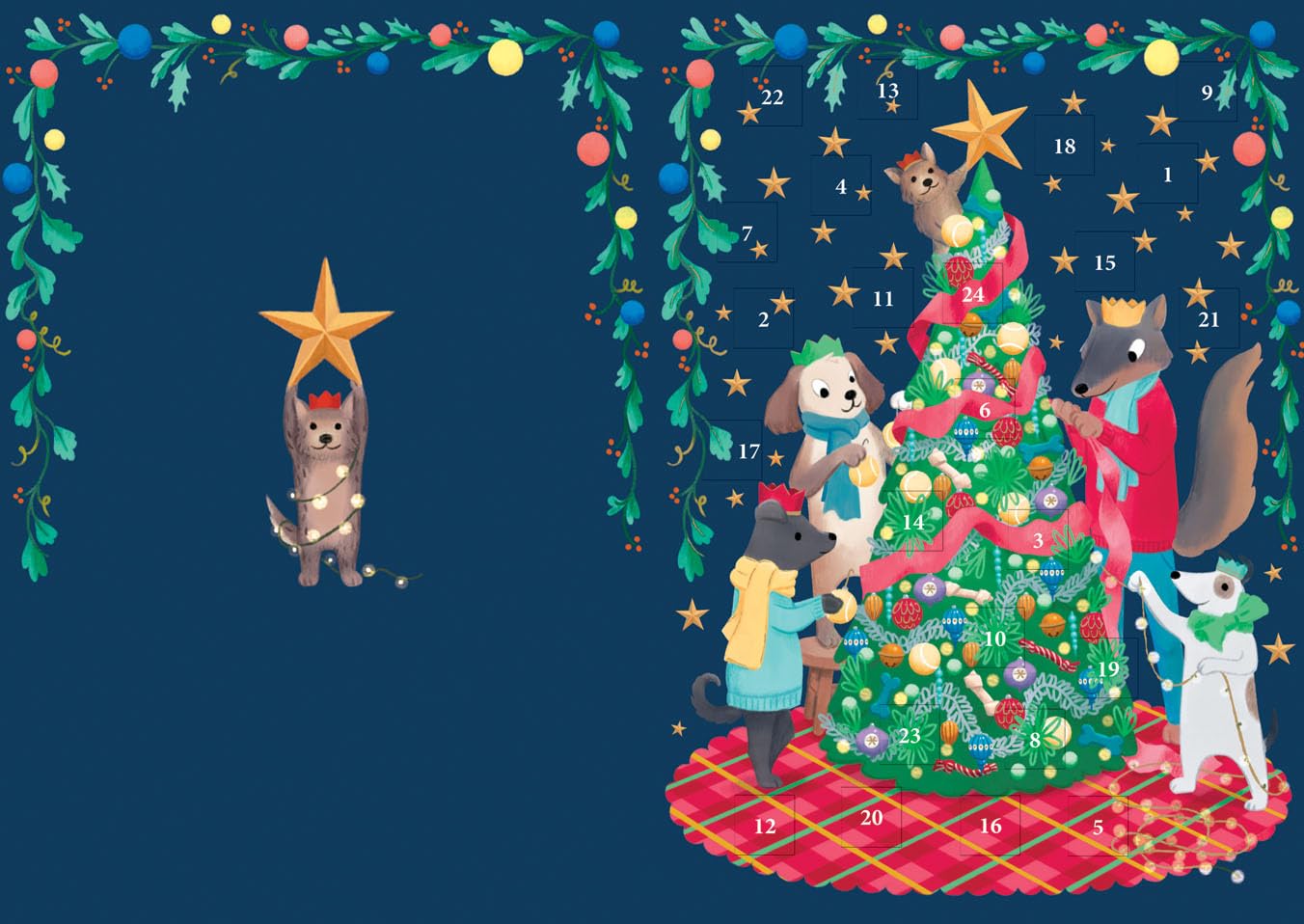 Roger la Borde Advent Calendar Card "Bow Wow Wow"