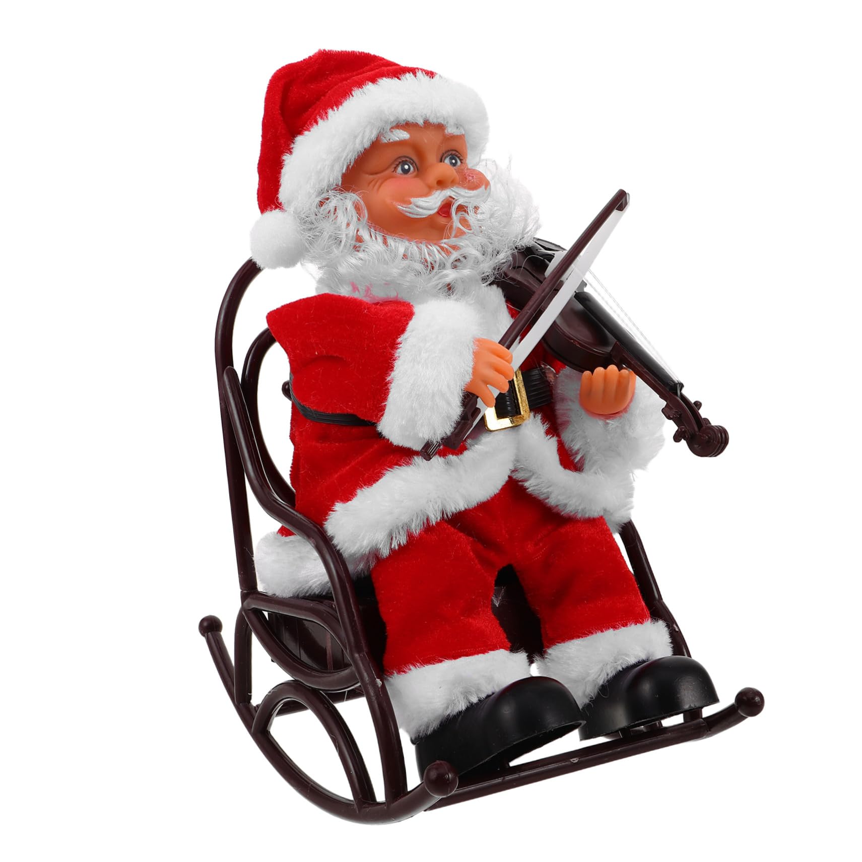 SOIMISS Juguete de Papá Noel Eléctrico Muñeco Adorable con Silla de Ruedas Juguete Decorativo Navideño para Fiestas Infantiles y Hogar Obsequio de Papá Noel