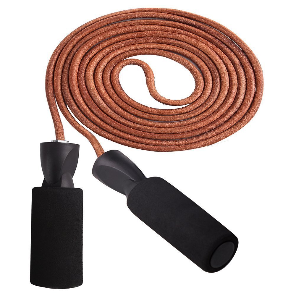 Simran Sports Leather Rope Fitness Skipping Rope, Leather Jump Rope, Jump Ropes for Fitness, Weighted Jump Rope for Sports and Training for Men, Women, Boys & Girls (B07BQBP9T5) Amazon Price History, Amazon Price Tracker