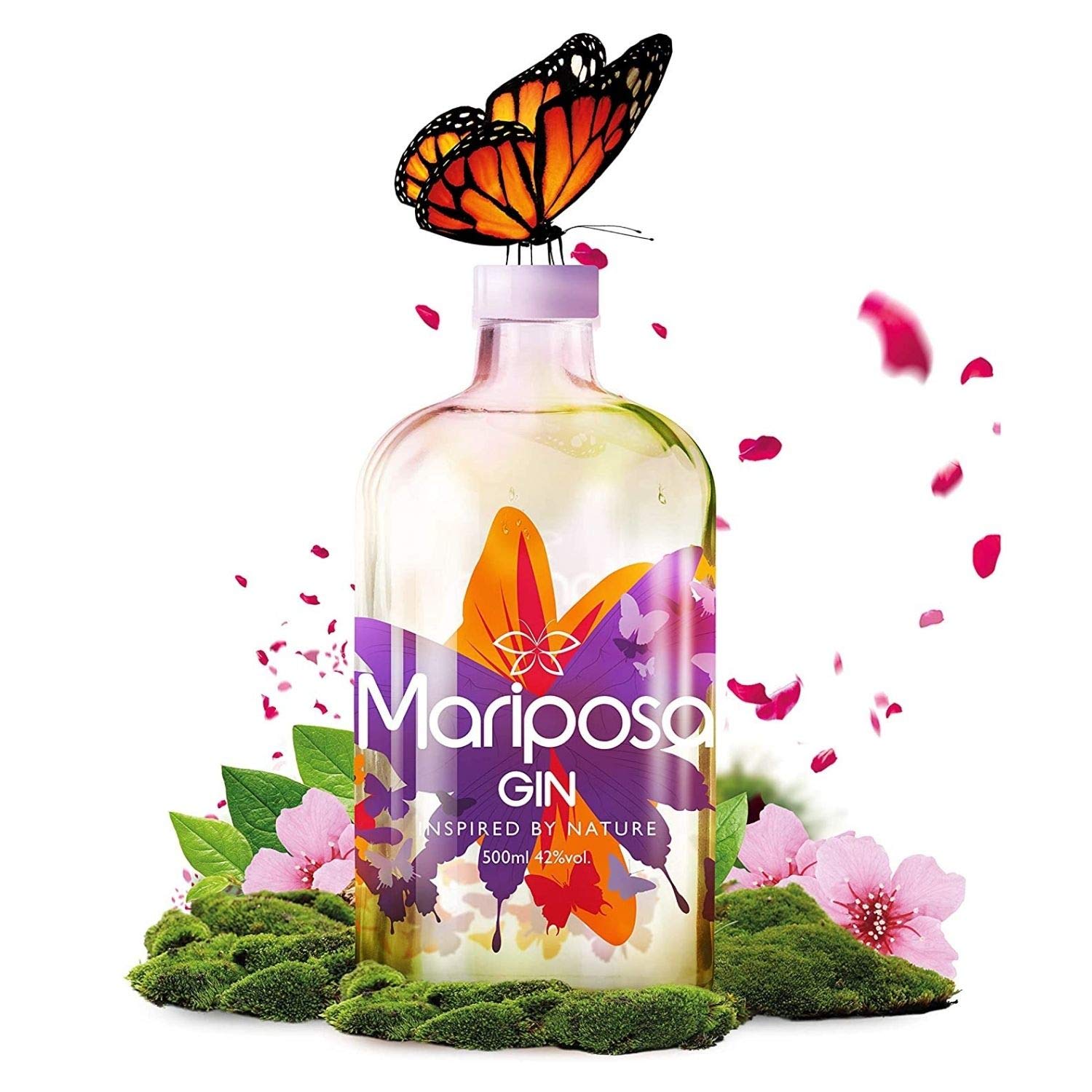 MARIPOSA GIN - Gin Inspired by Nature I Gin 500ml I Fruchtiger Gin mit Wacholderbeeren I handverlesene Zutaten I Premium Gin I Exklusiver Gin
