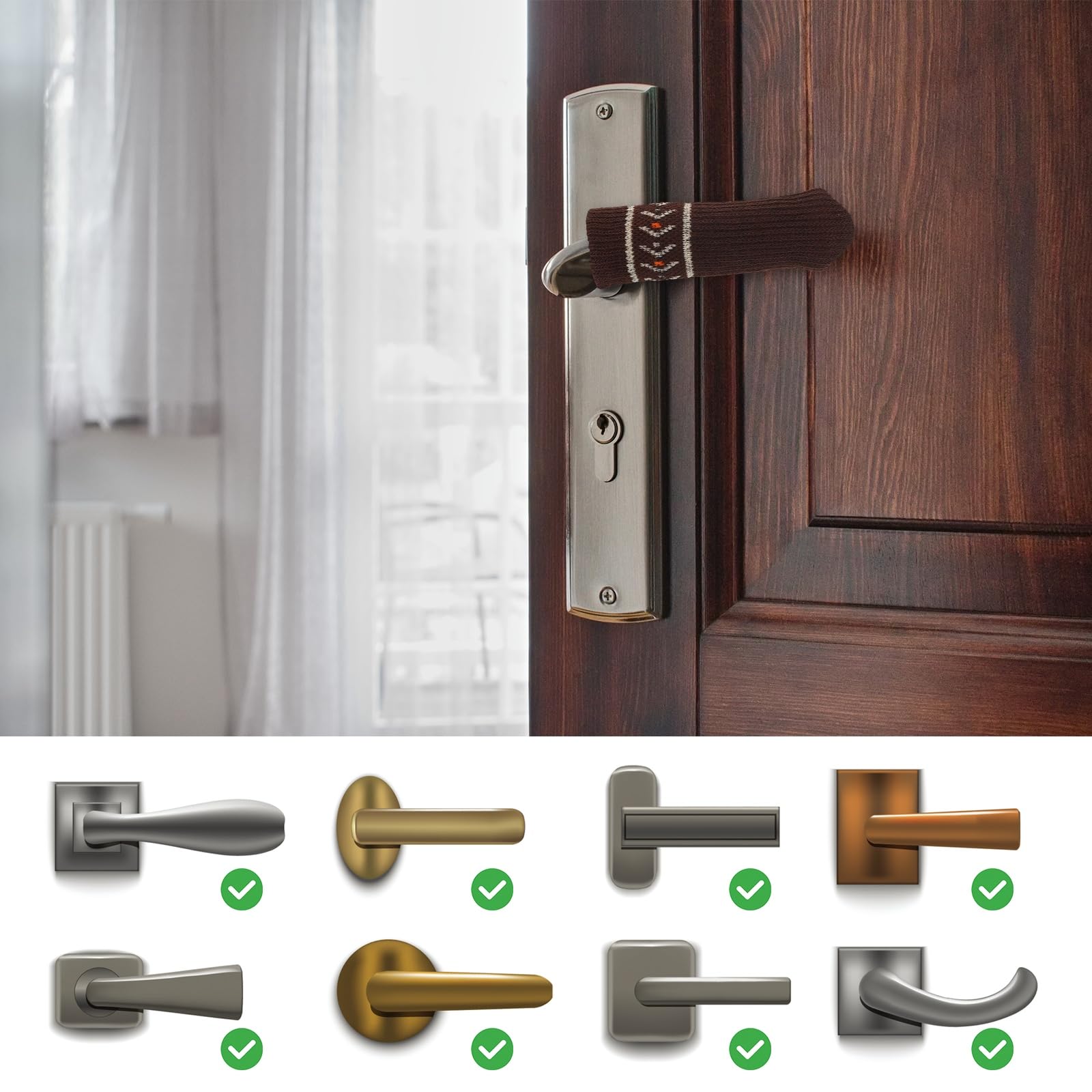 PATIKIL Knitted Door Handle Cover - Image 4