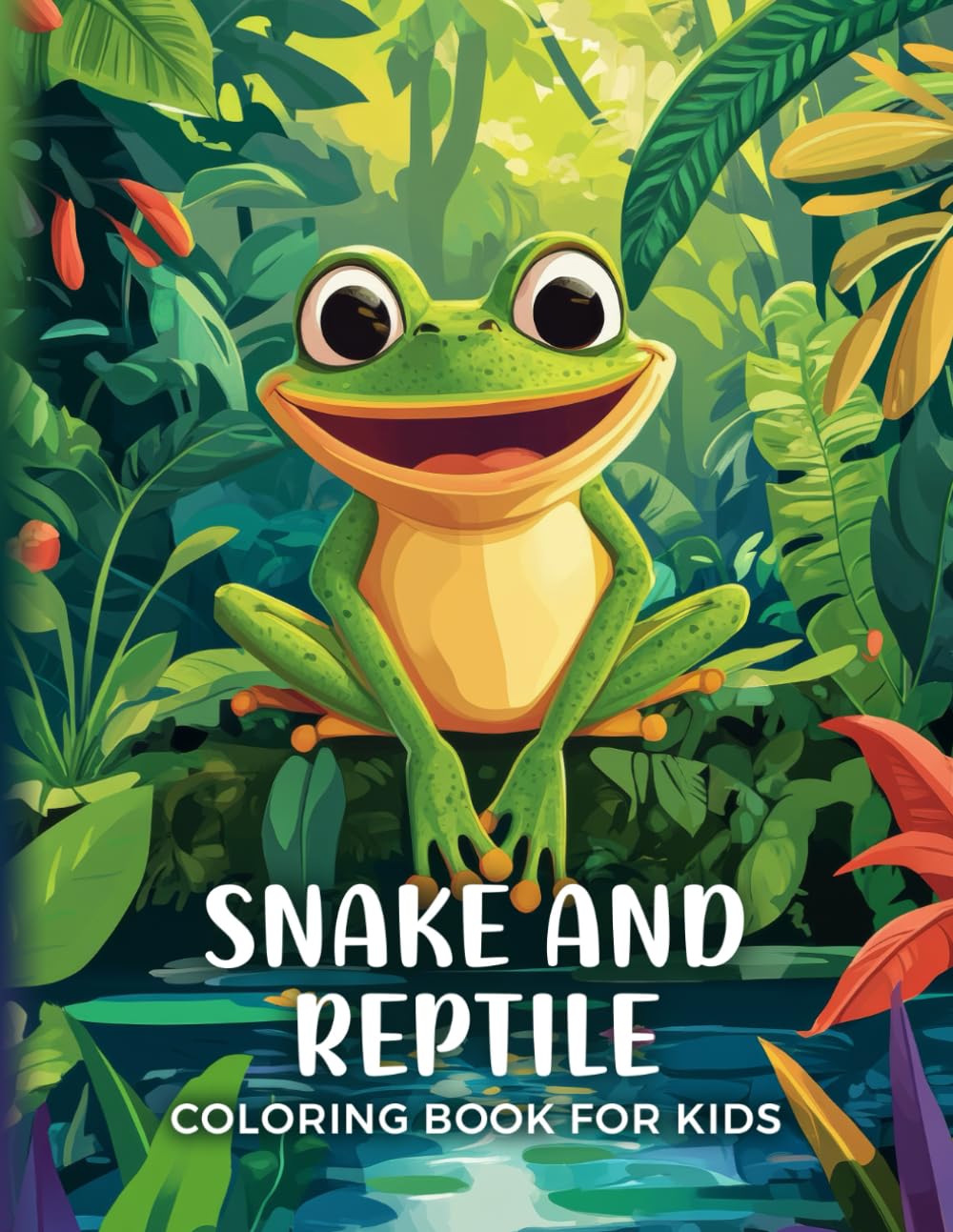 Snake and Reptile Coloring Book for Kids