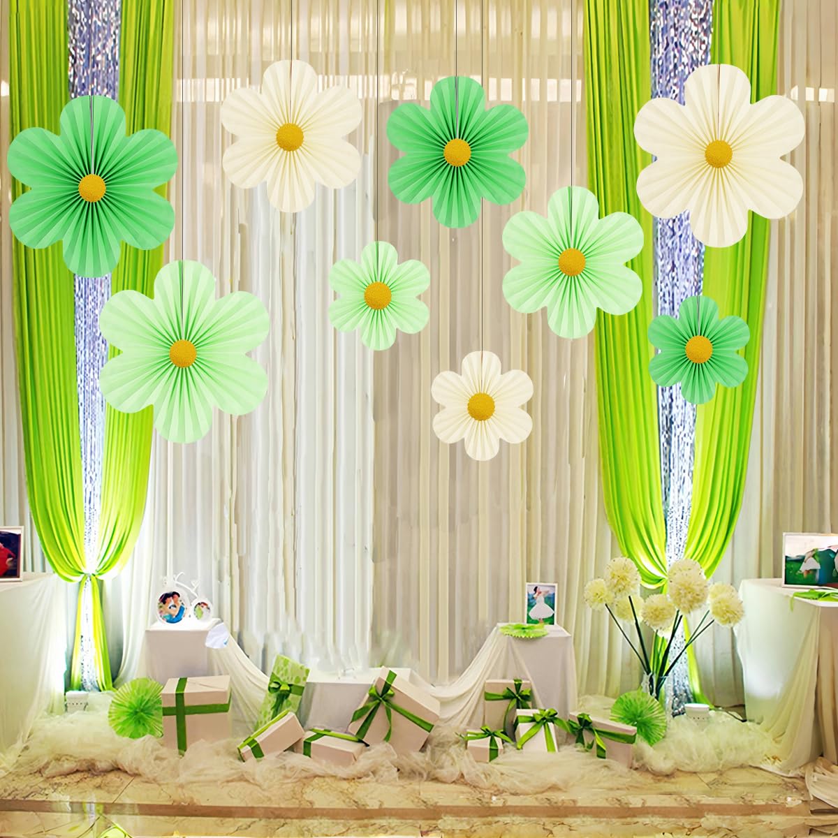 Generisch Rosa Party-papierfächer, Florale Wanddekorationen