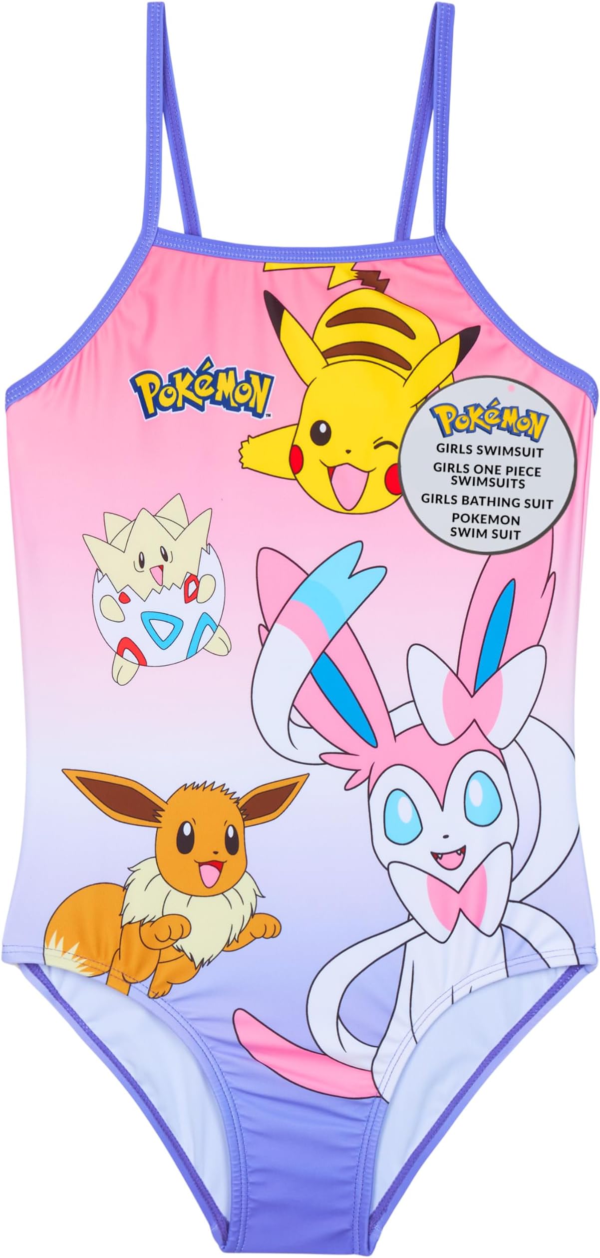 Minecraft | Pokemon Swimsuit Girls Toddlers One Piece Bathing Suit Stretchy Swimwear Beach Pool