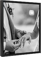 Kate and Laurel Sylvie 16x20 Custom Framed Canvas Wall Art - Personalized Photo Print, Hand-Framed in USA for Bedroom Gallery Walls