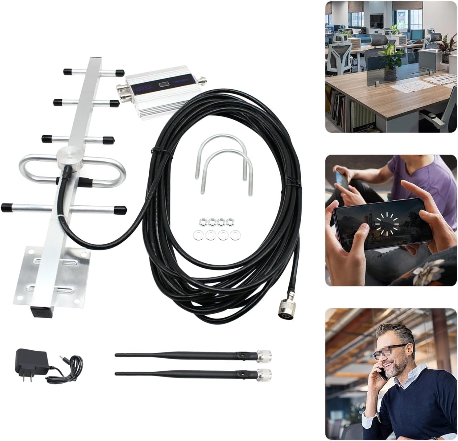 Cell Phone Signal Booster Mobile Booster Signal Amplifier Repeater GSM 900MHz