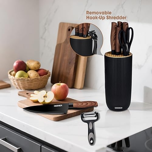 Miniatura 2 de Juego de Cuchillos, Juego de Cuchillos de Cocina de 8 Piezas, Juego de Cuchillos de Acero Inoxidable para Cocina, Juego de Bloque de Cuchillos