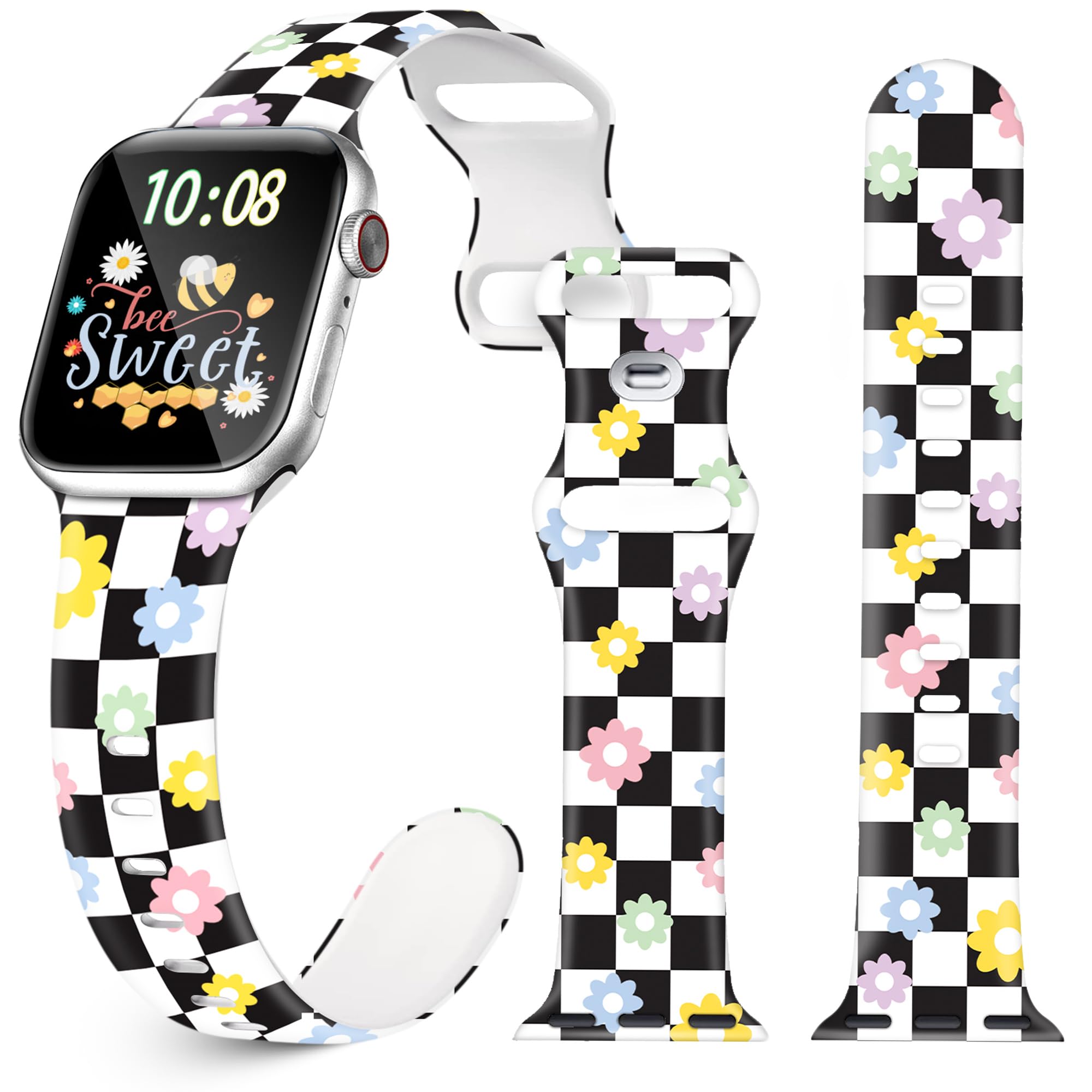 Silikon-Uhrenarmband für Apple Watch, Weihnachten, Herbst, Halloween, bedruckt, für iWatch 1, 2, 3, 4, 5, 6, 7, 8, 9, 10, Ultra, 38 mm, 40 mm, 41 mm, 42 mm, 44 mm, 45 mm, 46 mm, 49 mm