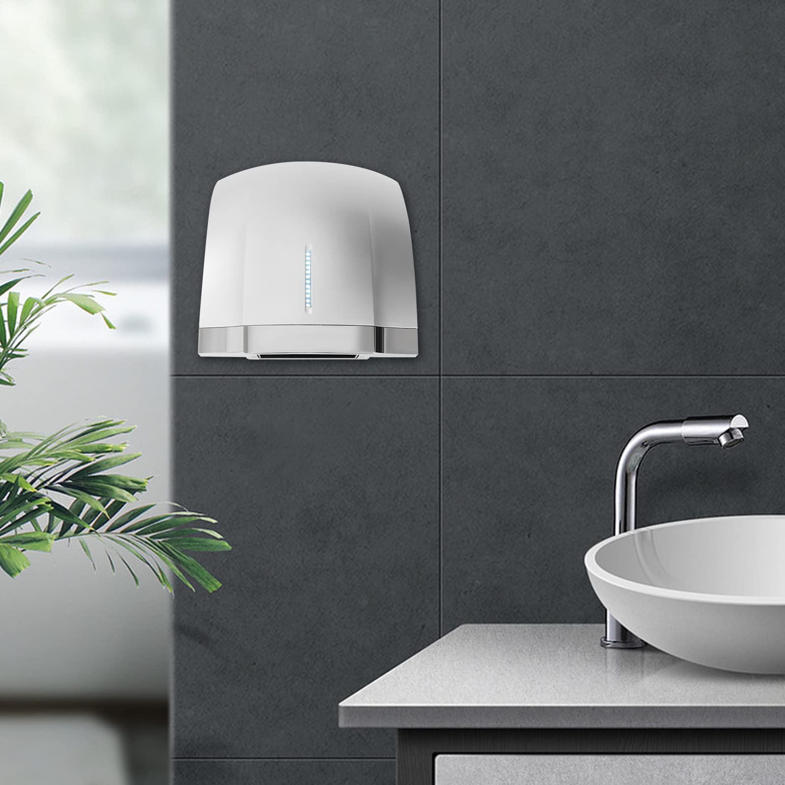 Pxolerig 1800w Hand Dryer, Automatic Electric Hand Dryer for Home Bathroom Commercial, Dual Installation Method, Low Noise, Easy to Install