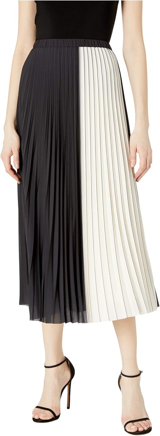 dallin pleated metallic maxi skirt
