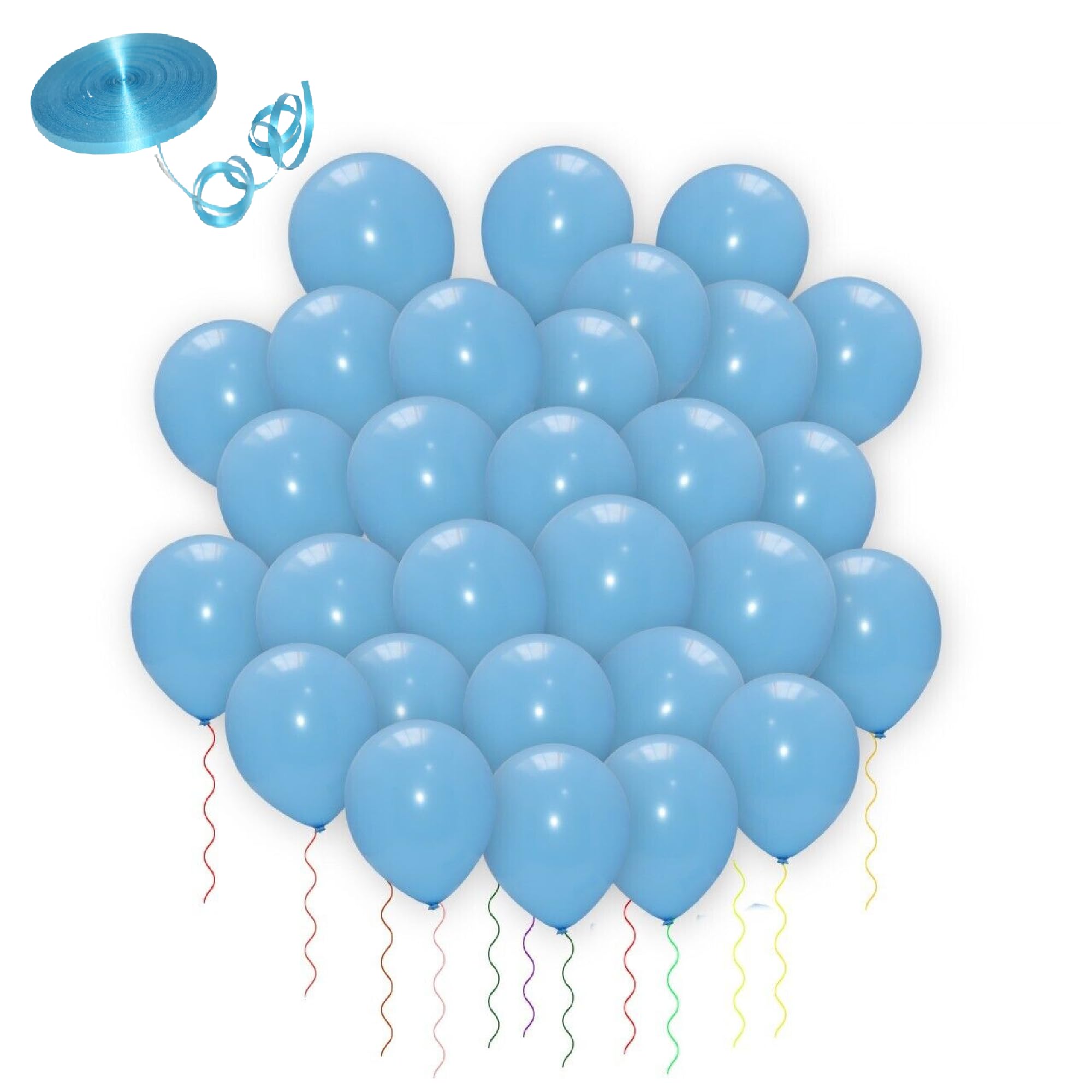 Godfather 10 Inch Plain Balloons For Party Events Decoration Helium Or Air Filled Balloons For Baby Shower (Light Blue, Pack Of 100)