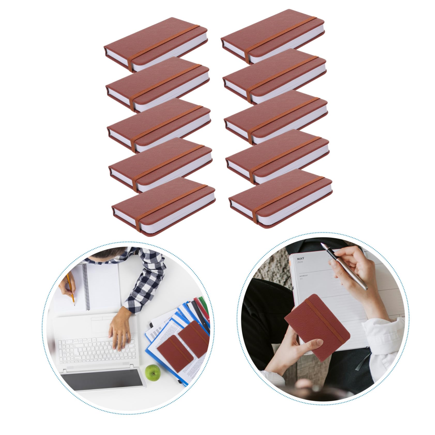 Gatuida Mini Bloc-notes de Poche A7, 10 Pièces, Couverture Rigide