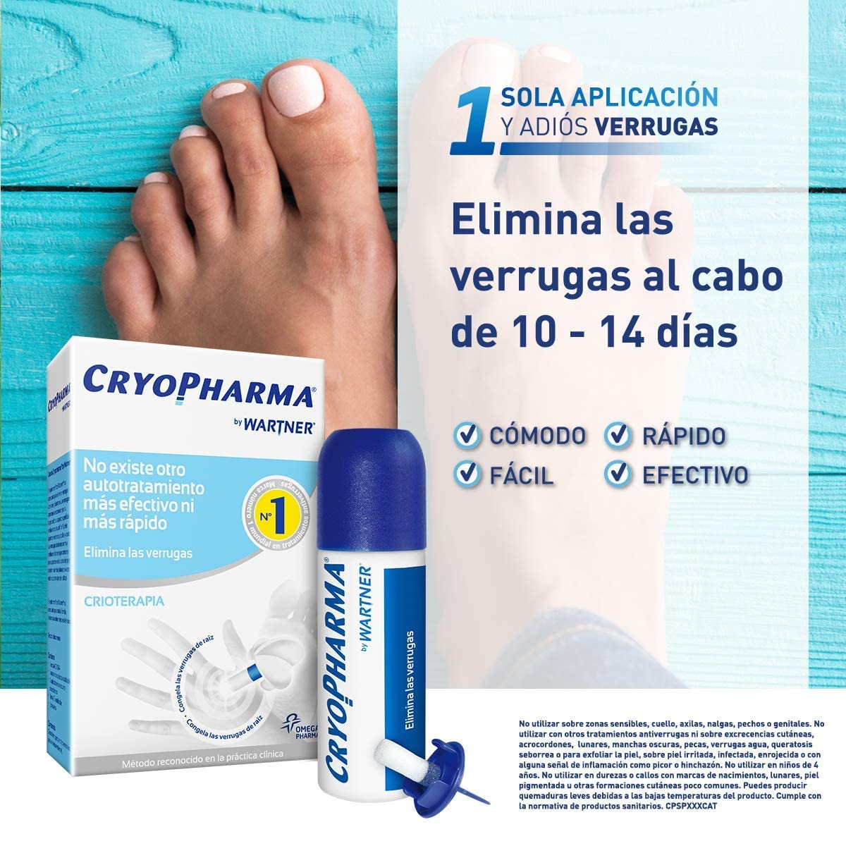 Cryopharma - Tratamiento Anti Verrugas, Criogenización de verrugas Comunes y Plantares, 50 ml spary
