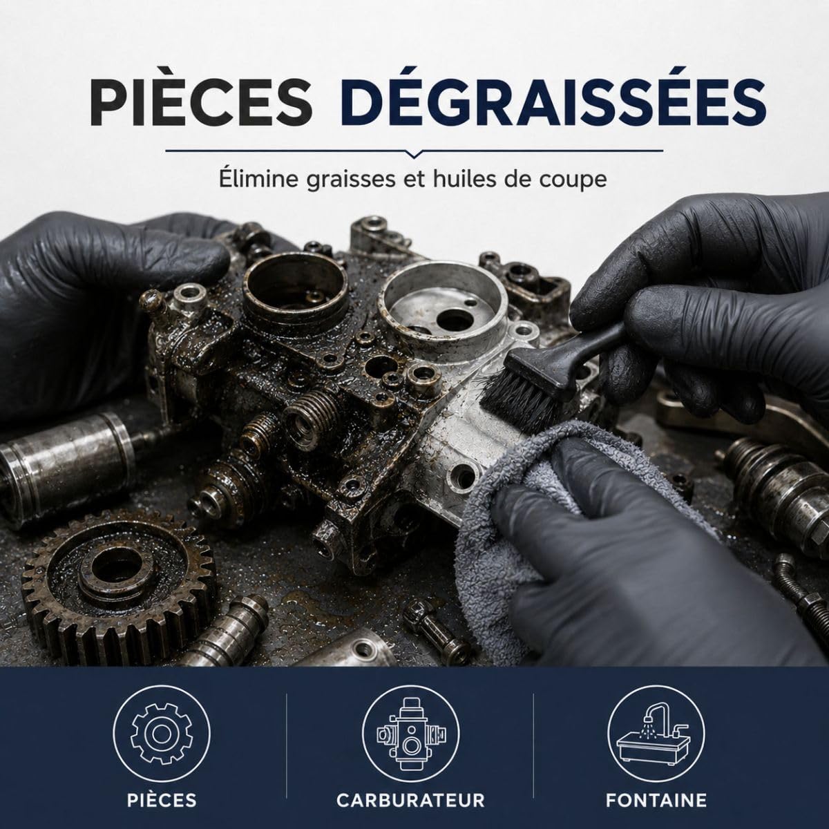 Solvant Dégraissage Mécanique Nettoyant Injecteur Carburateur 5 L | Dégraisse la Mécanique sans Trace Ni Film, Pièces, Injecteurs, Carburateurs, Avant Peinture - Arcane Industries