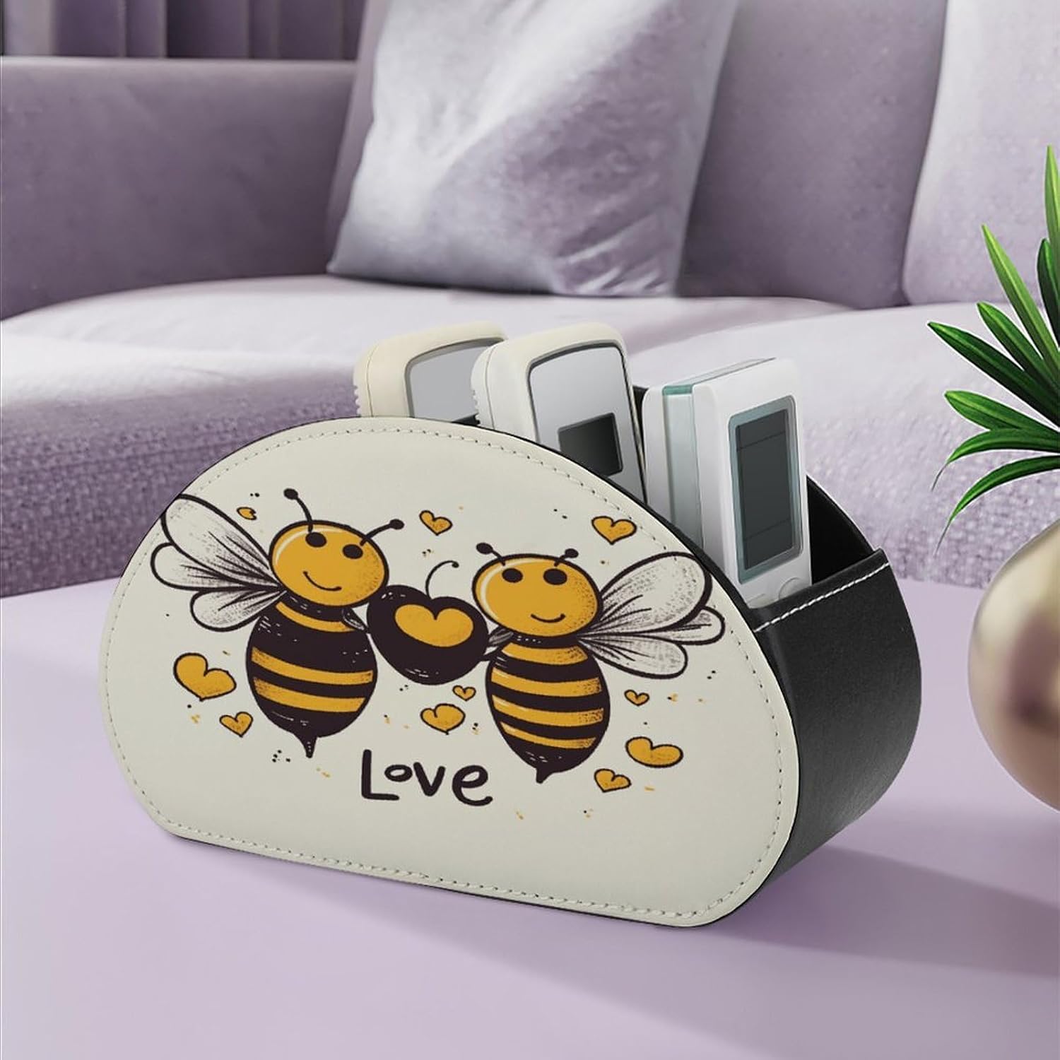 Bee Love Honey PU Leather Remote Control Holder image 5