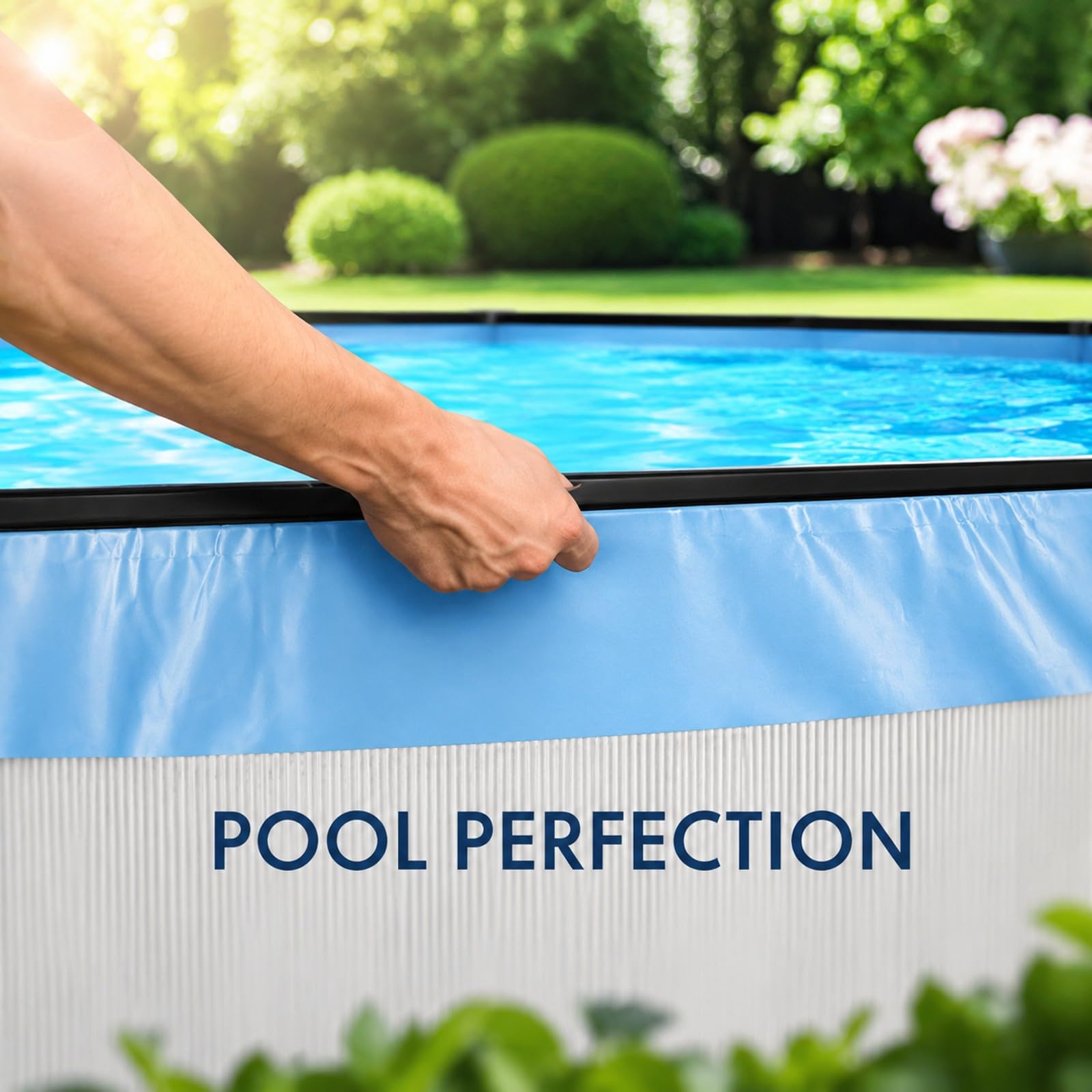 Tiras de Sujeción para Liner de Piscina, Clips de Repuesto 33 Piezas, 61cm Largo, PE Resistente - Fáciles de Usar, Protección Antirrayado, Ideal para Piscinas Redondas y Ovaladas (B)