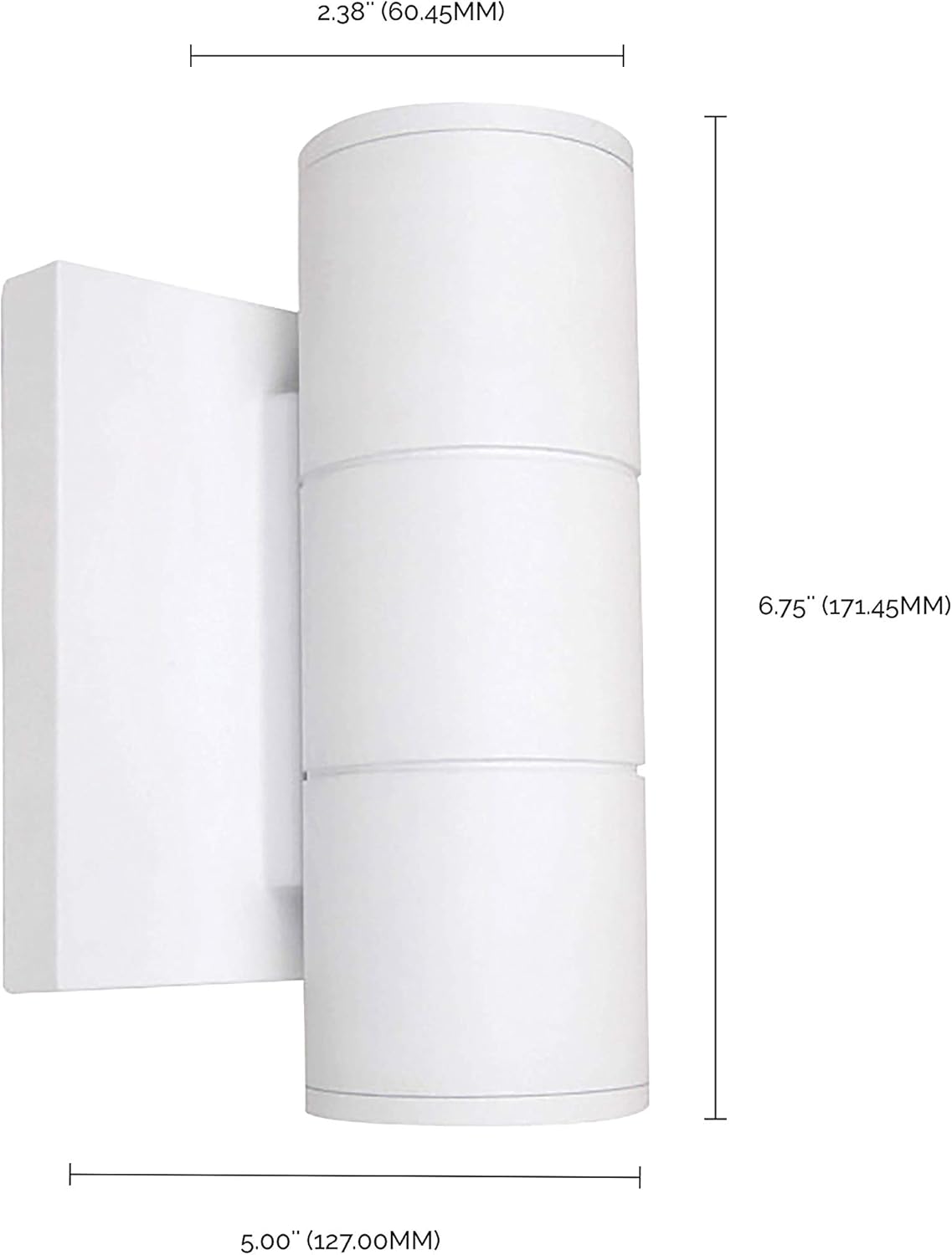 NUVO 62/1141R1 Two Light Outdoor Wall LED Up-and-Down Sconce, 10W/120-277V, White, Small