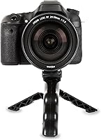 Vista 4 de Ultimaxx Mini trípode de mesa ligero y portátil de 6.5 pulgadas, agarre de pistola para cámaras DSLR y sin espejo, funciona como trípode