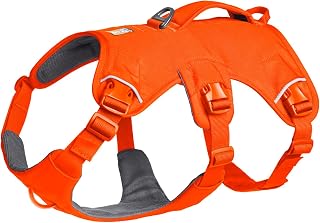 Ruffwear Web Master Harnais pour Chien avec poignée et Boucle améliorée, réglable et léger pour Les promenades et randonnées, Anti-Fuite, sans Traction, Respirant et Confortable, Blaze Orange, S