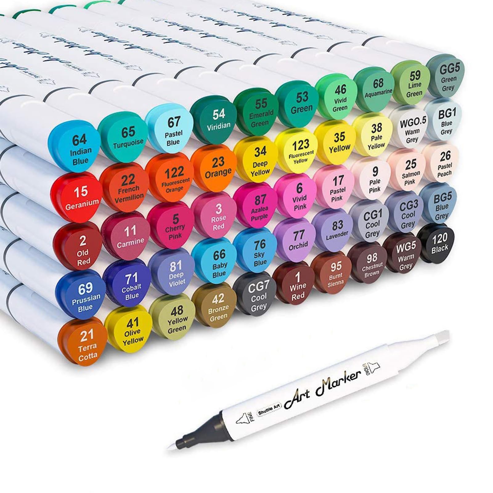 Amazon | Shuttle Art イラストマーカー 50色 カラーペンセット  