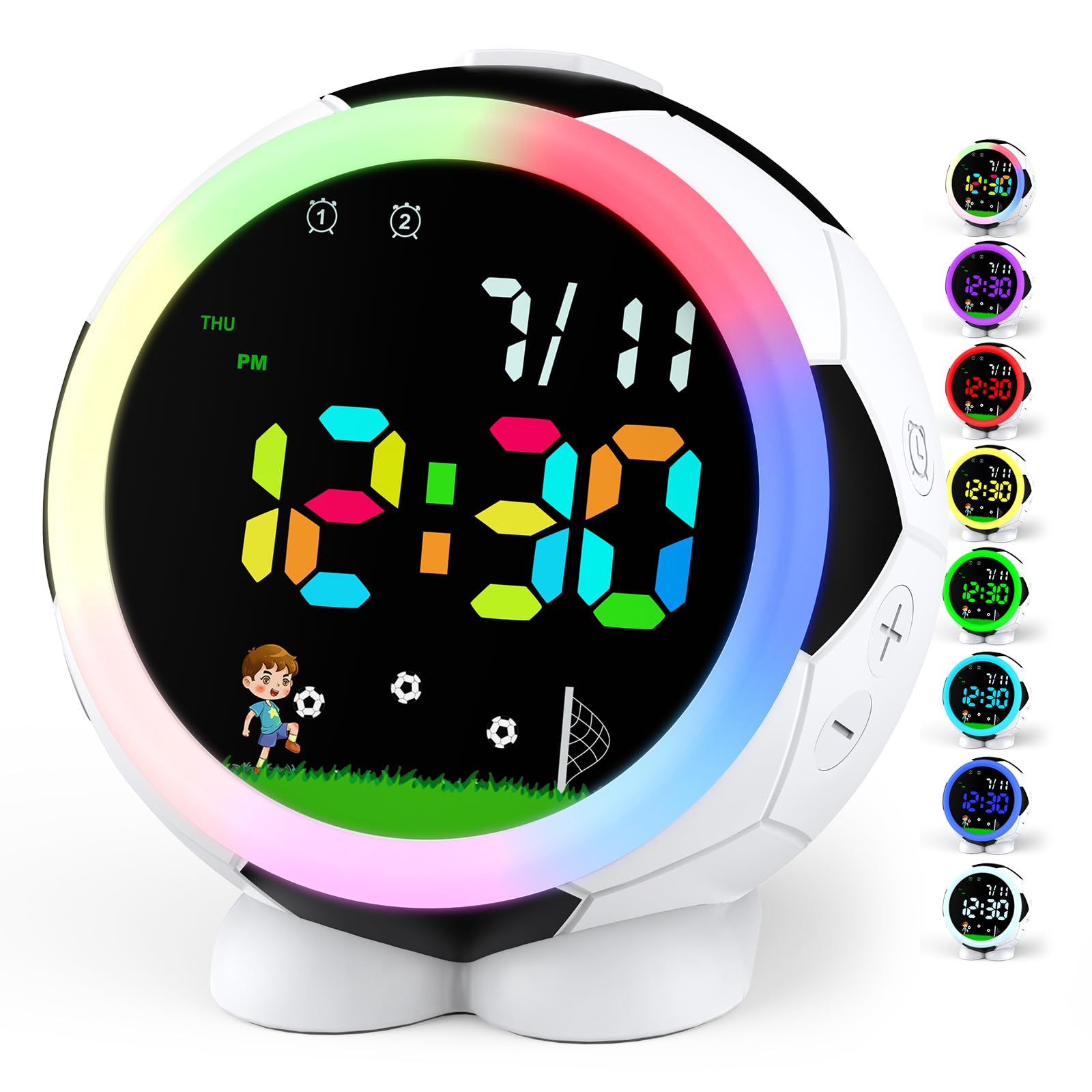 Sveglia Per Bambini, Sveglia Digitale A LED Per Bambini, 3 Sveglie, Funzione Snooze, 5 Suoni Visualizzazione Dellora E Della Settimana Schermo A Led Regalo Di Sveglia Per Ragazze E Ragazzi 86140586