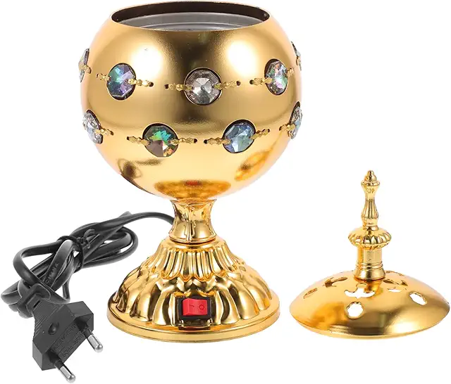 Brûleur d'encens électrique décoratif vintage, poêle à encensoir électro-thermique antique
