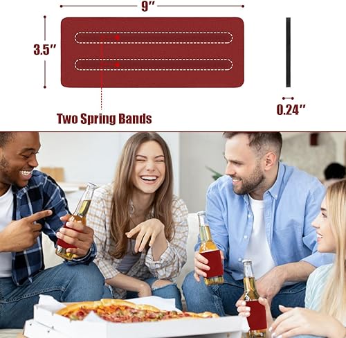 Miniatura 5 de Desing Wish Funda para enfriar latas estándar de 12 onzas, funda antideslizante para latasbotellastazas, soporte de mangas de resorte fuerte para