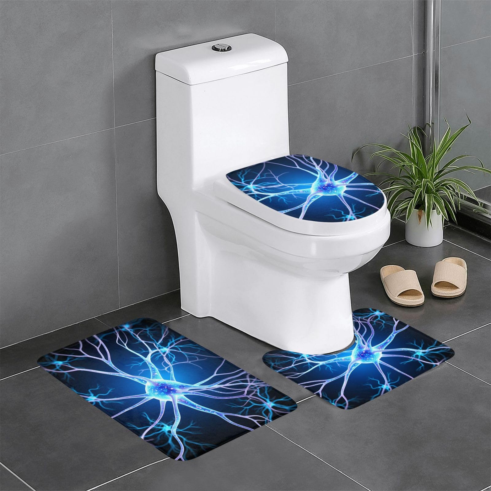 Tapis de salle de bain antidérapants pour éviter les glissades devant le lavabo et les WC
