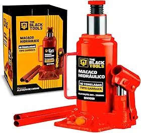 Macaco Hidraulico Garrafa 10 Toneladas Elevação Veículos Caminhão Bhg1000 The Black Tools