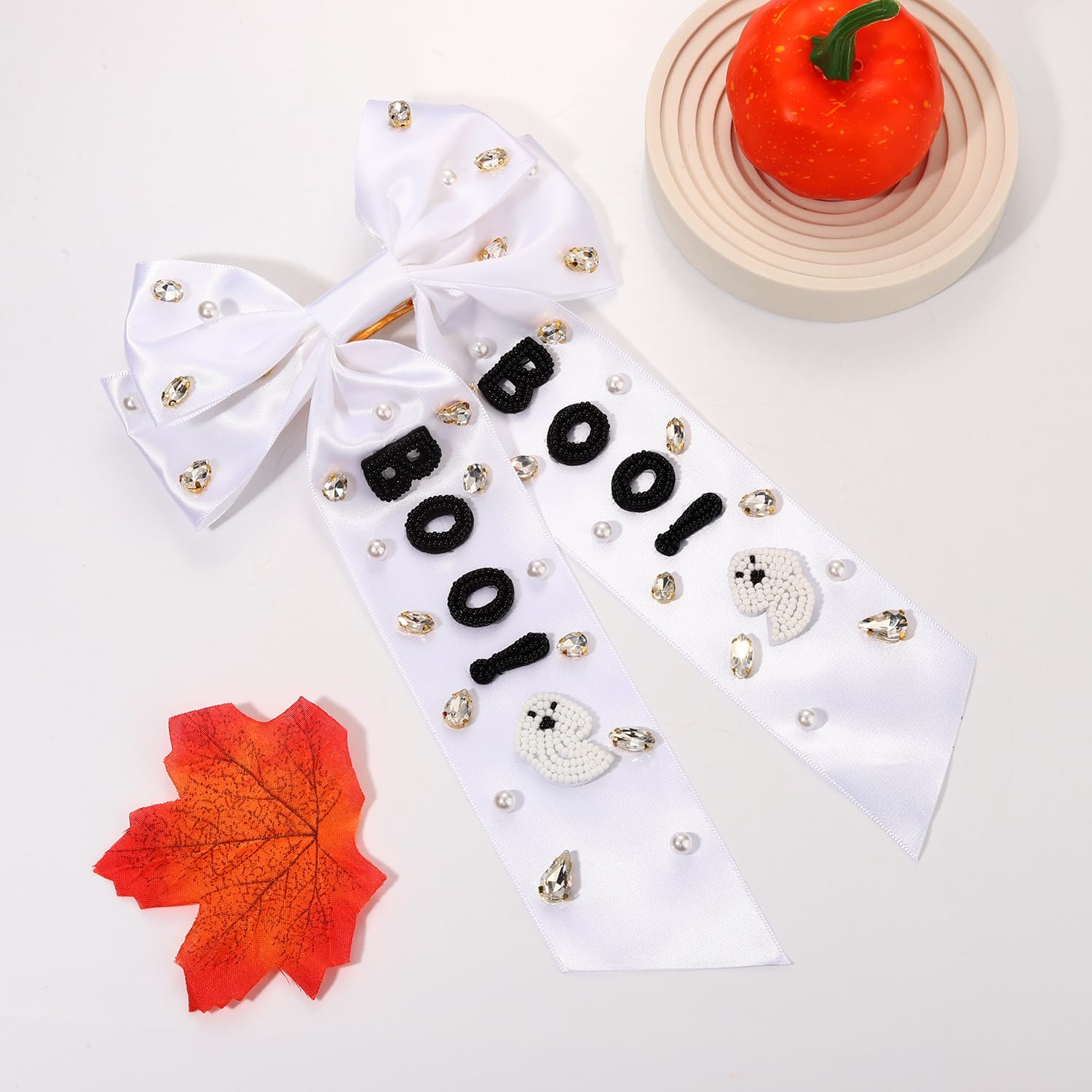 Spooky Ghost Hair Bows - Halloween Hair Accessories -3 Spooky Ghost Hair Bows - Halloween Hair Accessories -3