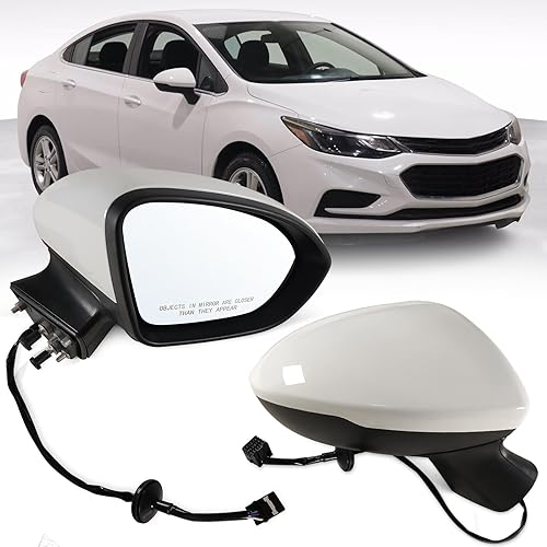Miniatura 6 de Lqito Espejo lateral izquierdo del conductor compatible con Chevy Cruze SedanHatchback 2016-2019 con vidrio eléctrico sin calefacción, sin