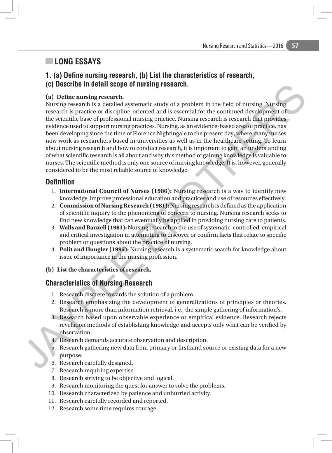 NURSING SOLVED QUESTION PAPERS FOR BSC NURSING 4TH YEAR 2019-2014 2