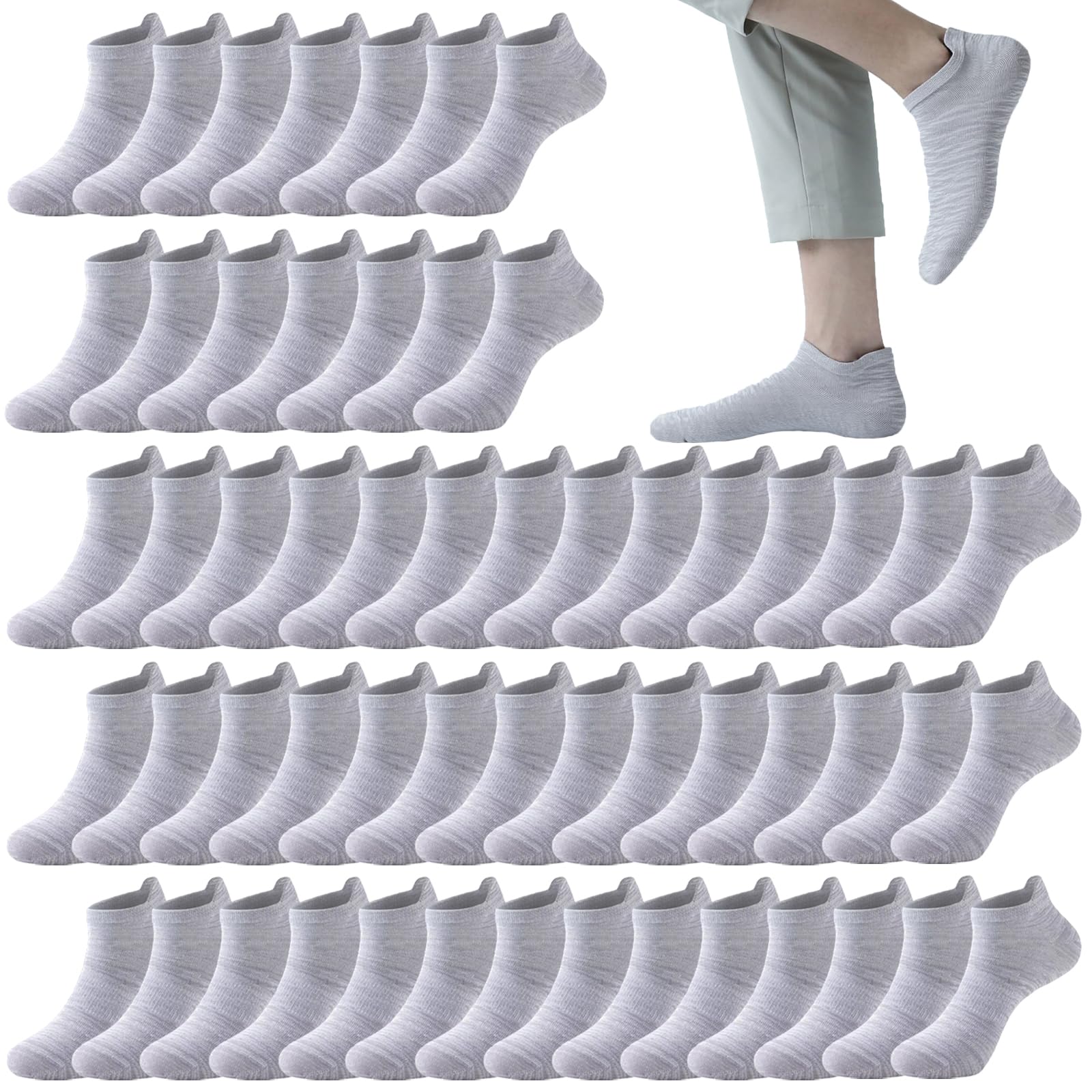 10-20 Pairs Athletic Ankle Socks for Men Breathable Low Cut Running Socks Cushioned Moisture Wicking for Sport Traveling