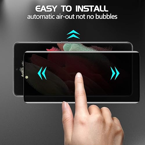 Miniatura 7 de YWXTW - Protector de pantalla de privacidad para Galaxy S21 Ultra, vidrio templado antiespía de dureza 9H para Samsung Galaxy S21 Ultra de 6.8
