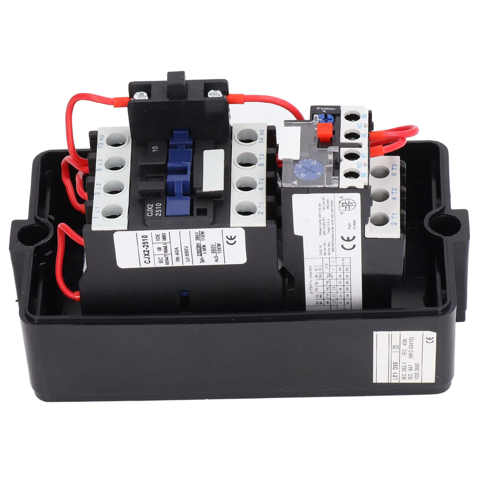 Démarreur de Moteur électrique Magnétique Monophasé 220V 230V Triphasé 380V 400V Commutateur de Commande de Démarreur Magnétique, Interrupteur De Commande