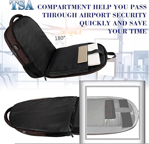 Miniatura 2 de MATEIN Mochila para Laptop, Extra Grande Compatible con TSA de 17.3 Pulgadas, Mochila de Computadora de Viaje con Puerto de Carga USB, Anti Robo,