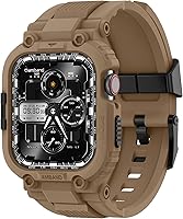 Vista 9 de amBand Bands - Funda protectora de pantalla compatible con Apple Watch Ultra 3/2/1 de 1.732 pulgadas, correa resistente M1 Sport Series y película