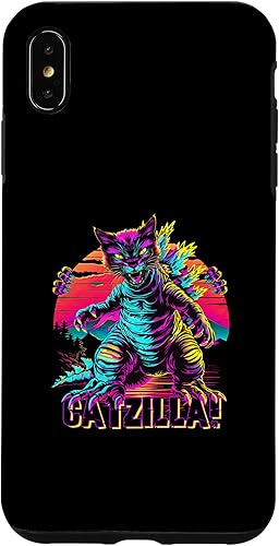 Miniatura 7 de iPhone 14 Pro Max Streetwear Synthwave 80s 90s Catzilla Cat Japanese teen Case