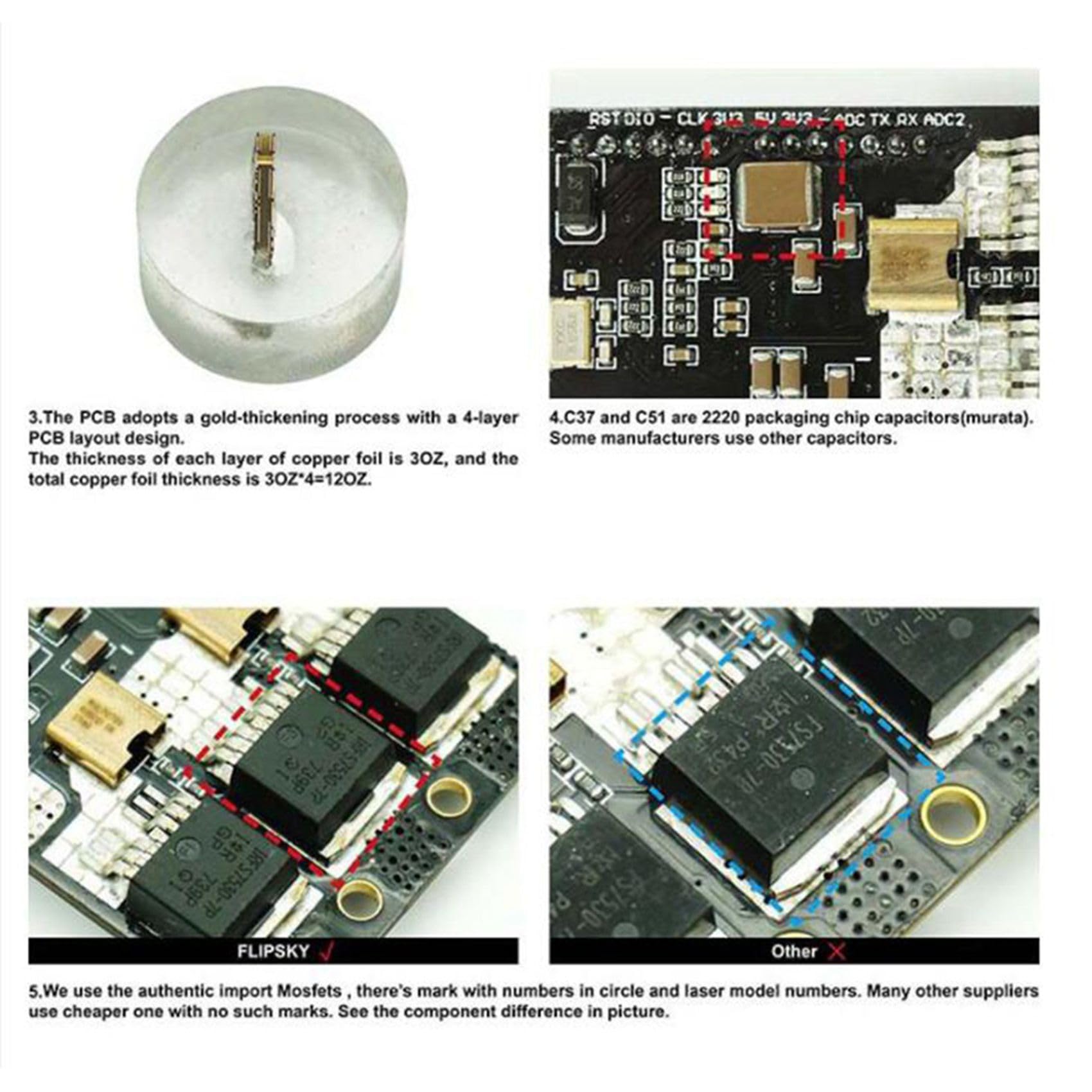 2X 4.12 ESC 50A Basé sur Le ContrôLeur de Vitesse ÉLectrique 4.12 pour Accessoire de Bricolage Planche à roulettes/Scooter SK8