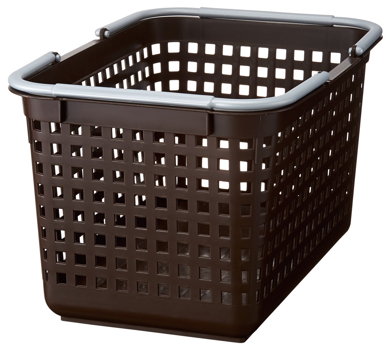 LIKE-IT SCB-4 Laundry Hamper with Handle, Basket, M, Width 12.0 inches (30.5 cm), Depth 18.2 inches (45.8 cm), Height 10.4 inches (26.3 cm), Brown, Made in Japan