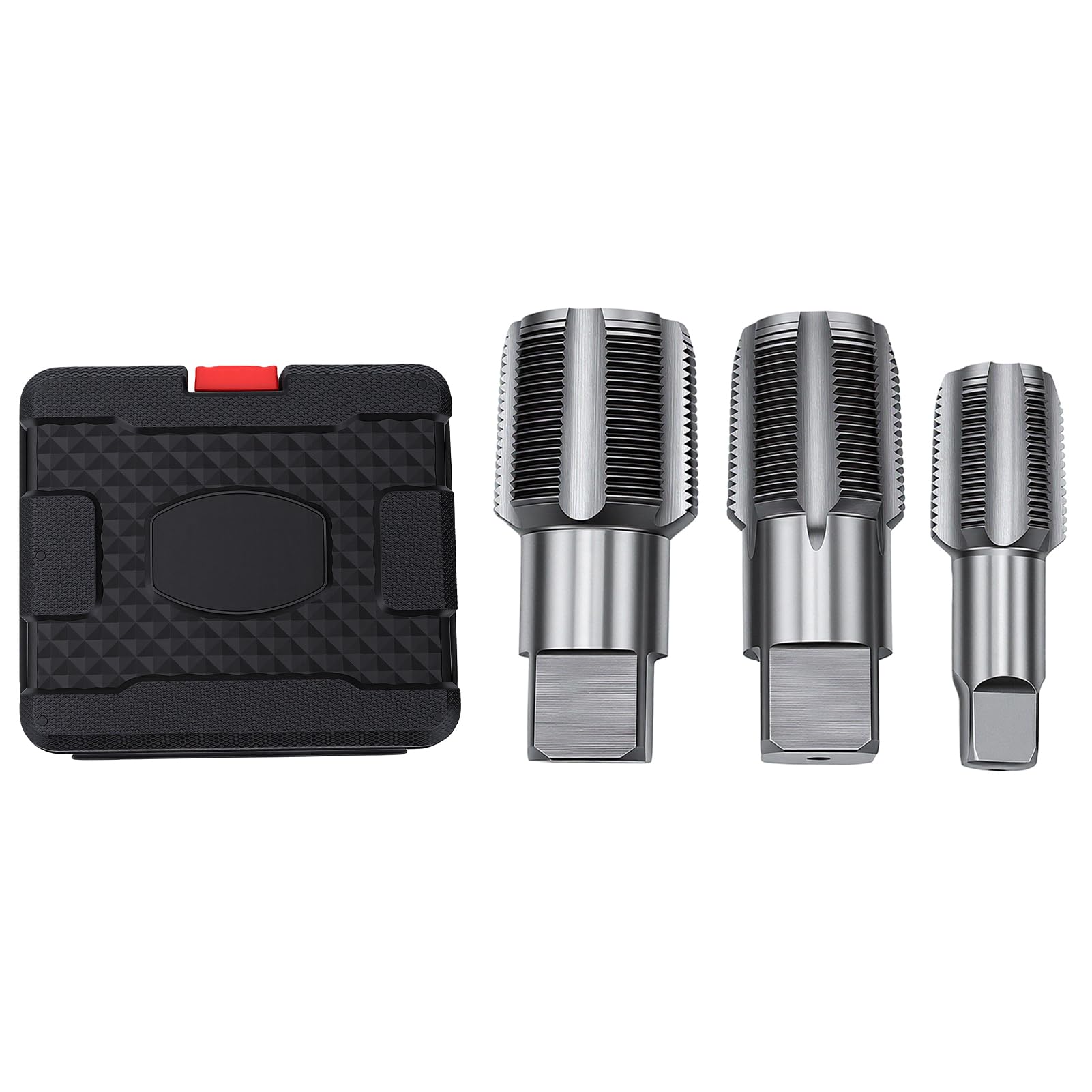 Bewinner Juego de Grifos de Plomería con Rosca Manual, 3 uds., 1 Pulgada, 1-/2 Pulgadas, /4 Pulgadas, Grifo de Tubería NPT de Acero Al Carbono para Construcción Automotriz